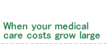When your medical care costs grow large