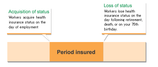 Becoming an insured person under health insurance|Illustration